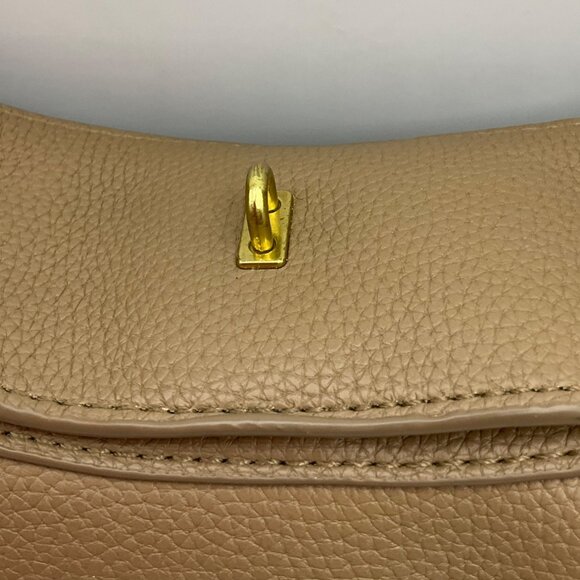 Songmont Luna Shoulder Bag Tan Beige Vegan Leather Hobo Detachable Strap*Read - Picture 11 of 16